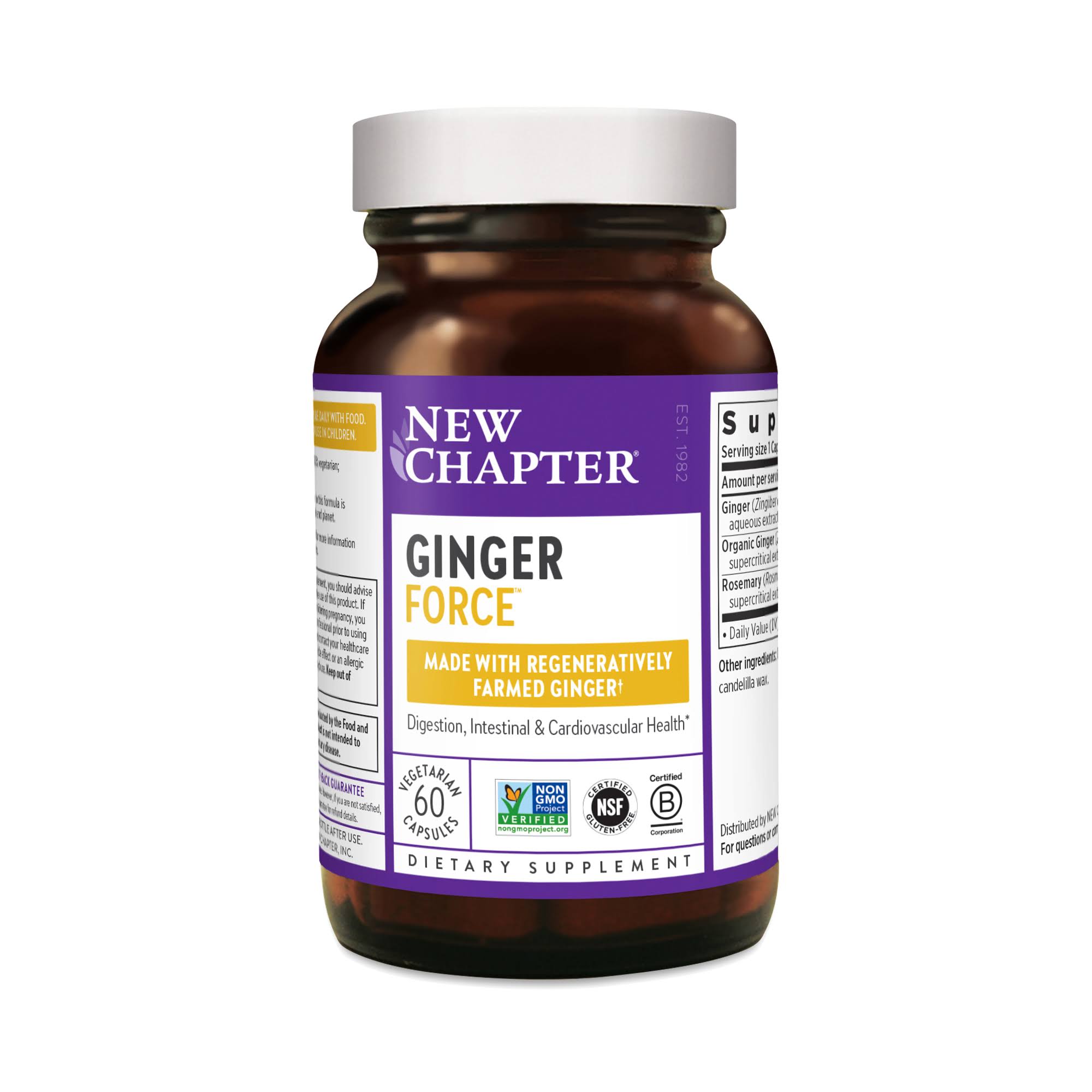 New Chapter Ginger Force Vegetarian Capsules - 60 Cpsules