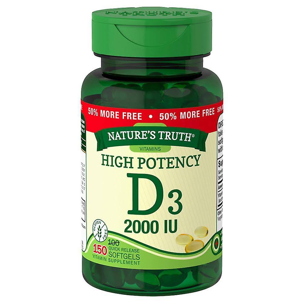 Nature's Truth High Potency Vitamin D3 Softgels - 150ct