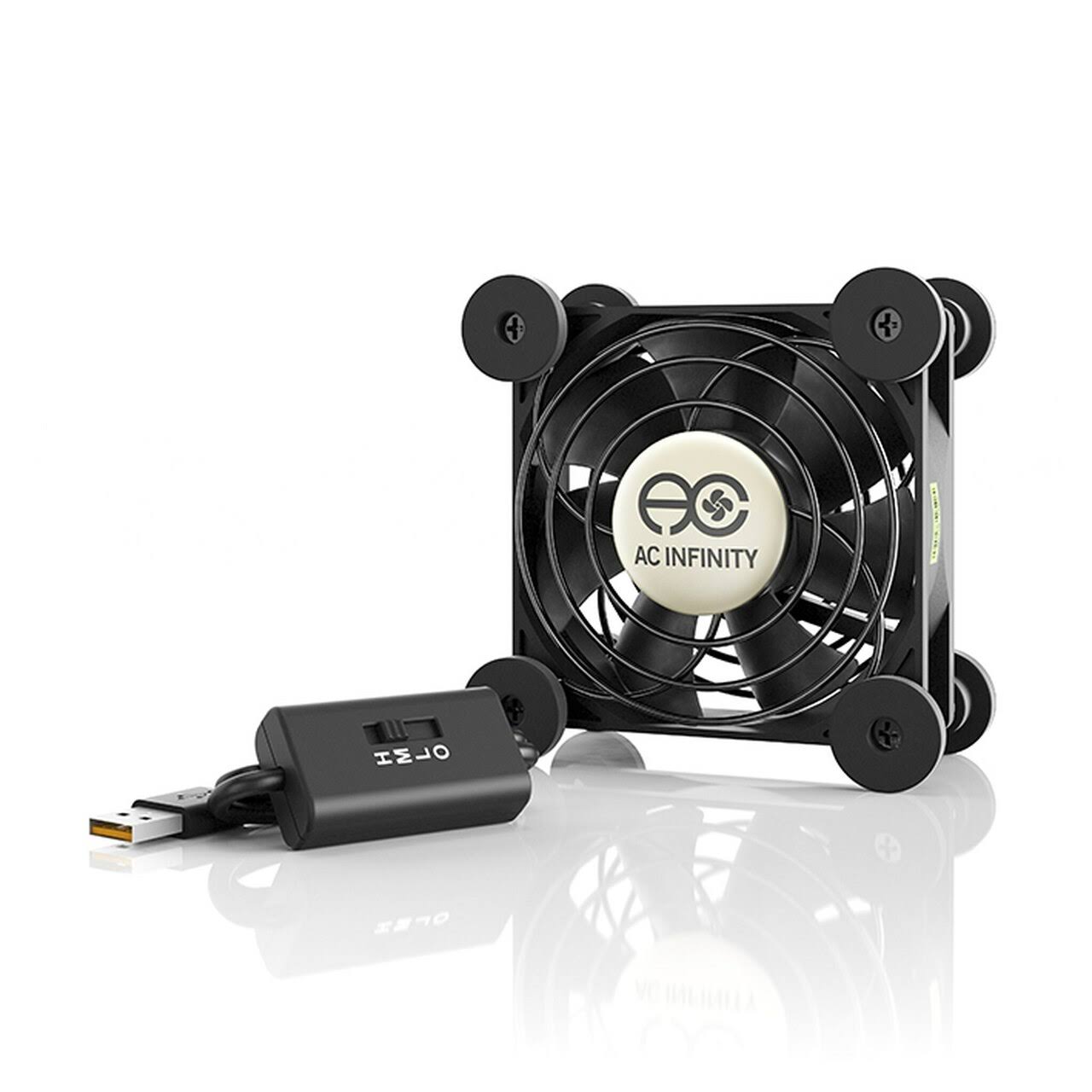 AC Infinity MULTIFAN S1, Quiet 80mm USB Fan, UL-Certified for Receiver