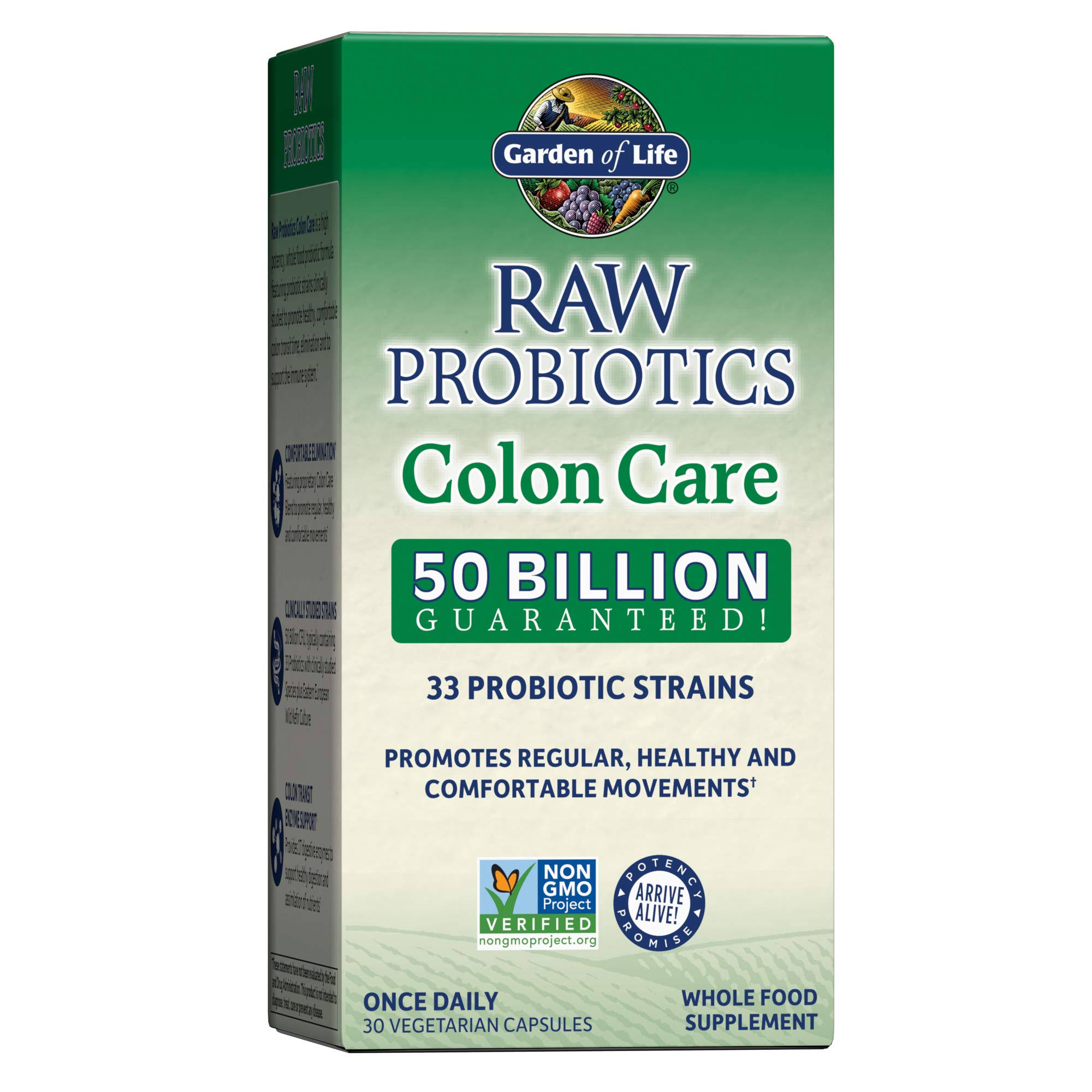 Garden of Life Raw Probiotics Colon Care - 30 Capsules