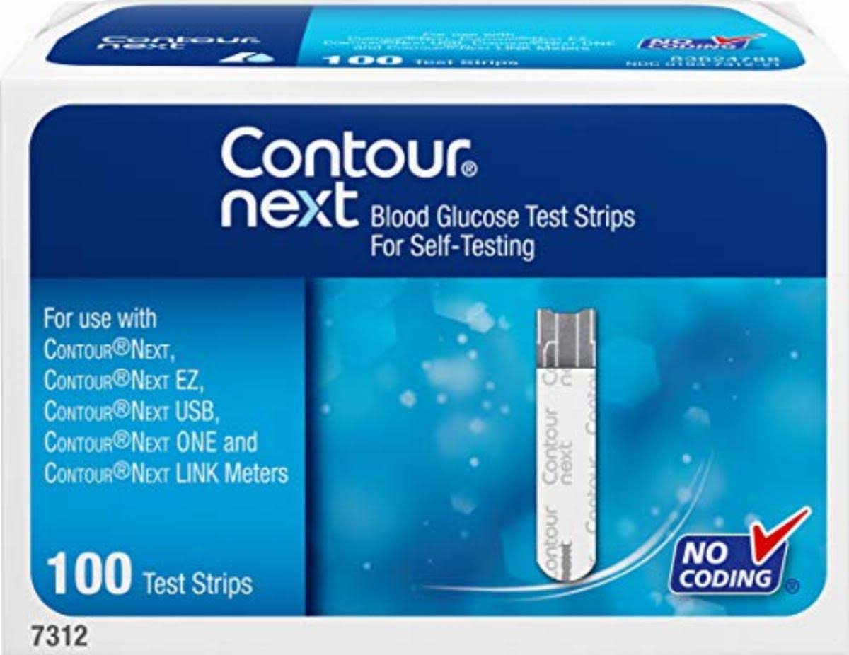Bayer Contour Next Blood Glucose Test Strips - 100 Test Strips