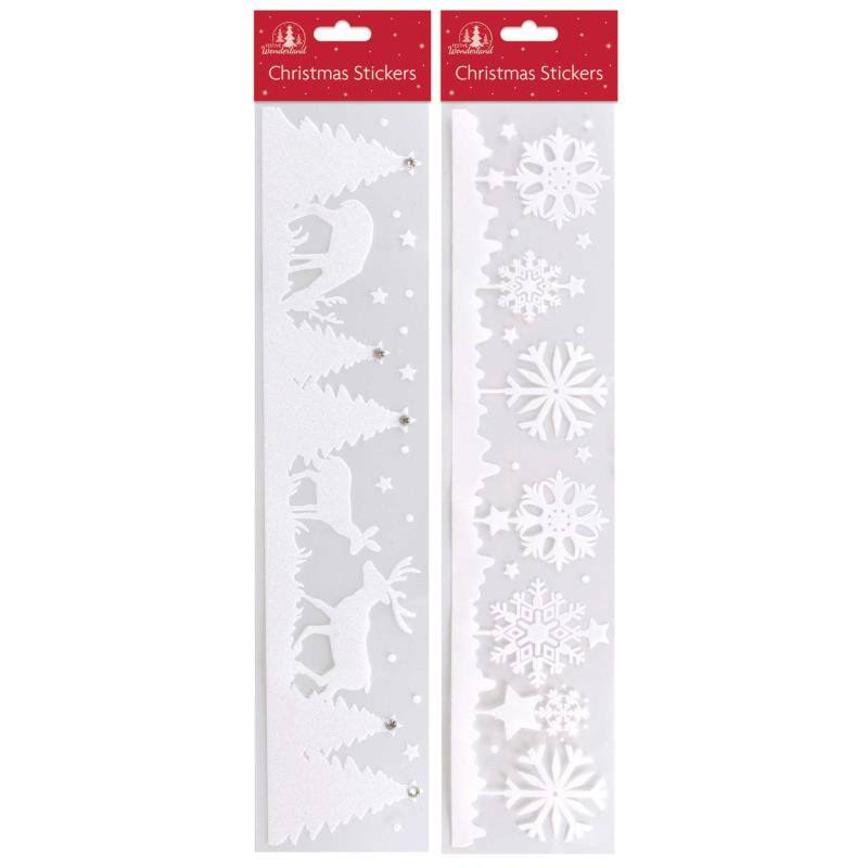 Tallon Snow Design Small Christmas Window Strip Sticker