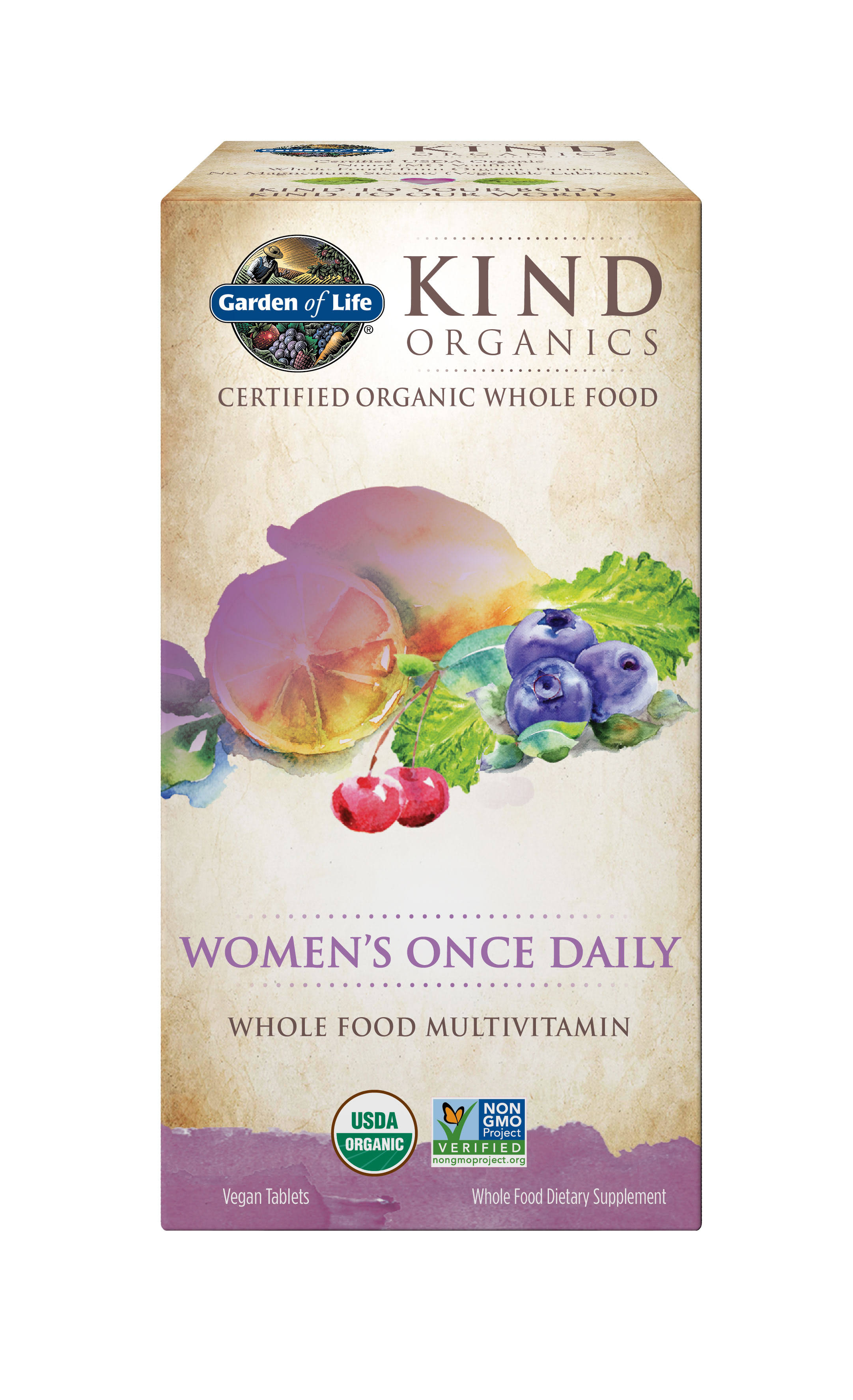 Garden of Life Kind Organics for Women Once Daily Multivitamin - 60 Tablets