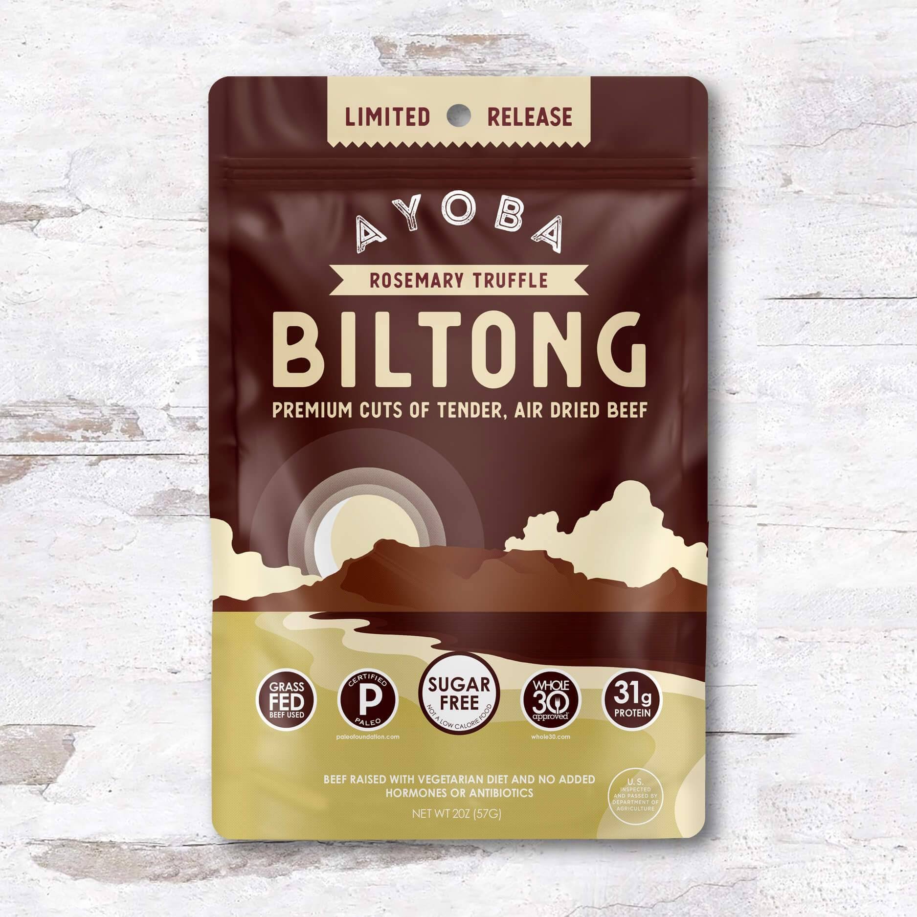 Rosemary Truffle Biltong (Limited Release) Grass Fed 2 oz