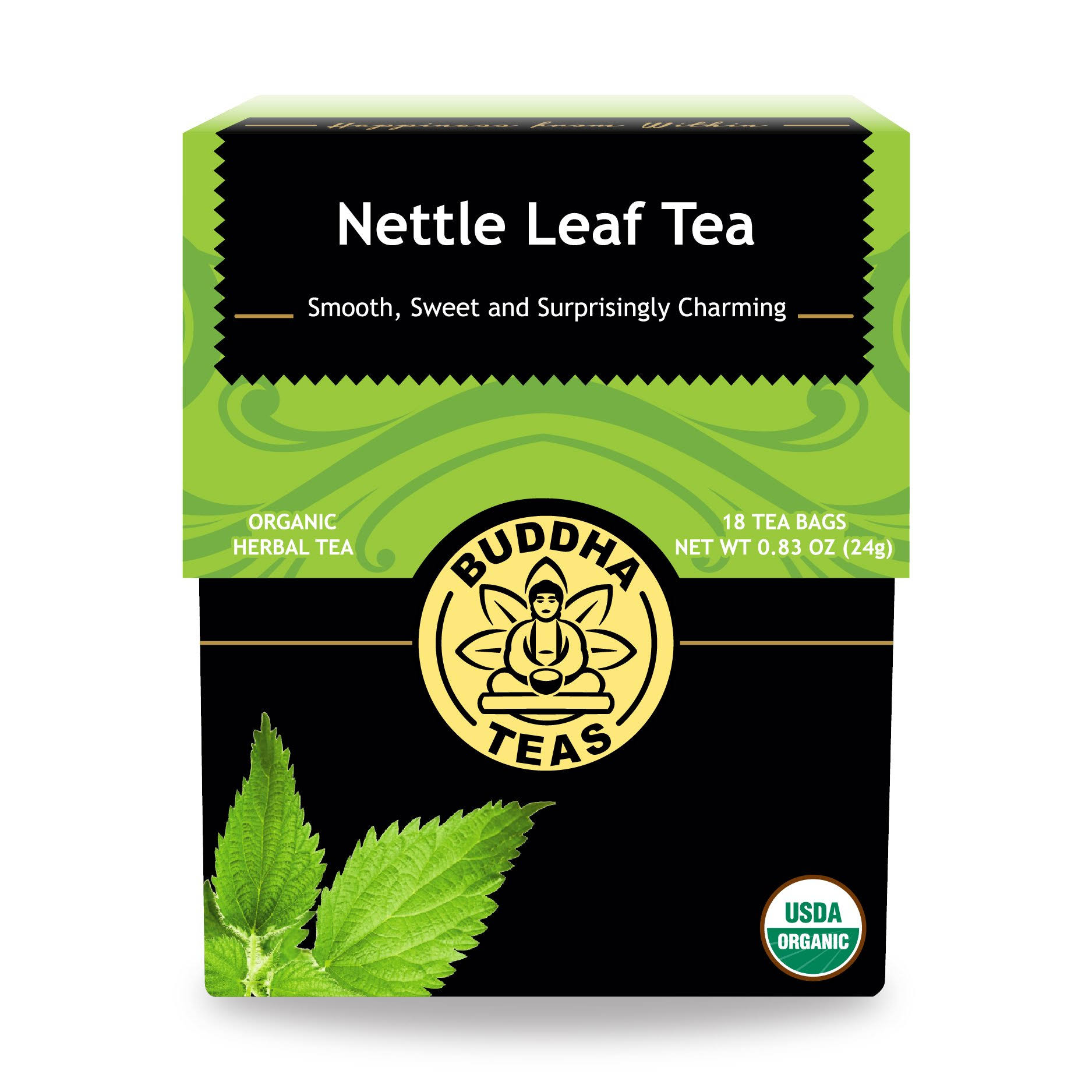 Buddha Teas Nettle Leaf Tea - Kosher, 18 Tea Bags, 23g