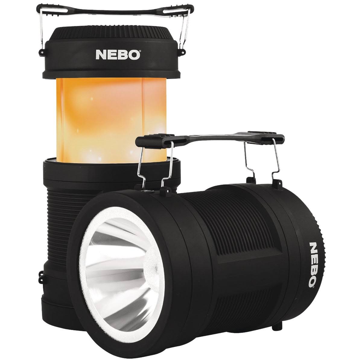 Nebo Big Poppy Rechargeable Flashlight and Lantern with Power Bank 300 Lumen Lantern 120 Lumen Spot Light