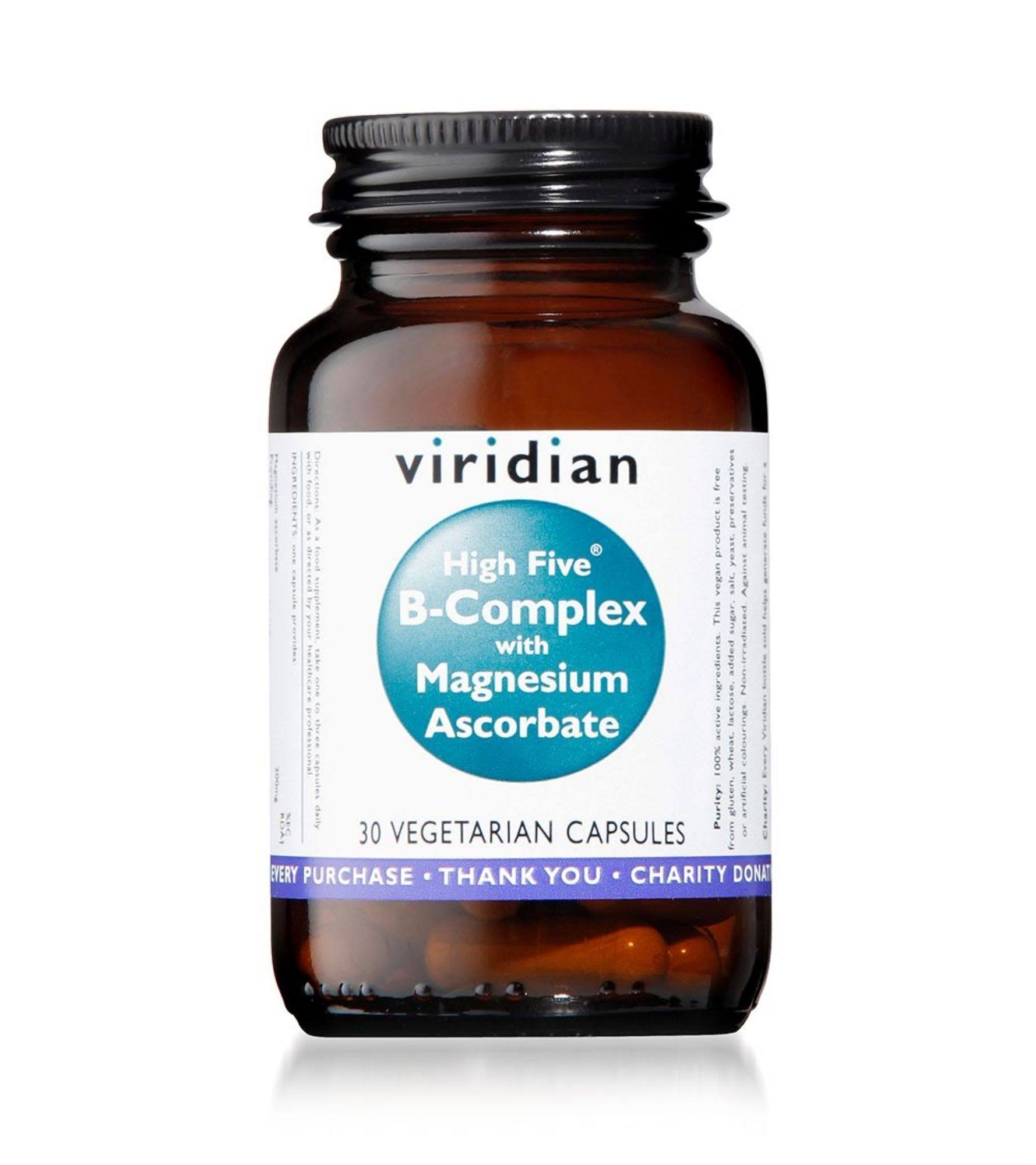 Viridian High Five B-Complex & Magnesium Ascorbate Capsules - 30 Pack
