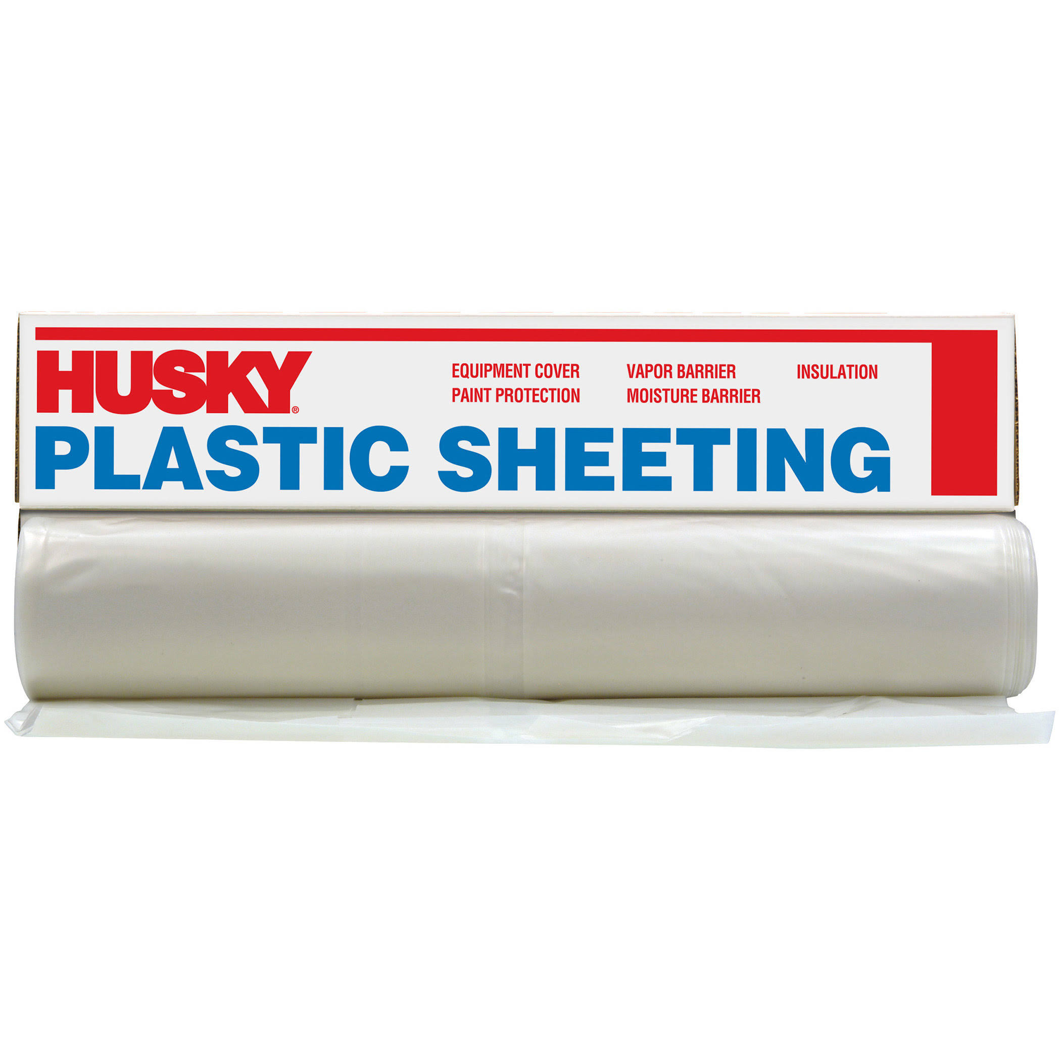 Husky Clear Plastic Sheeting - 12ftx100ft