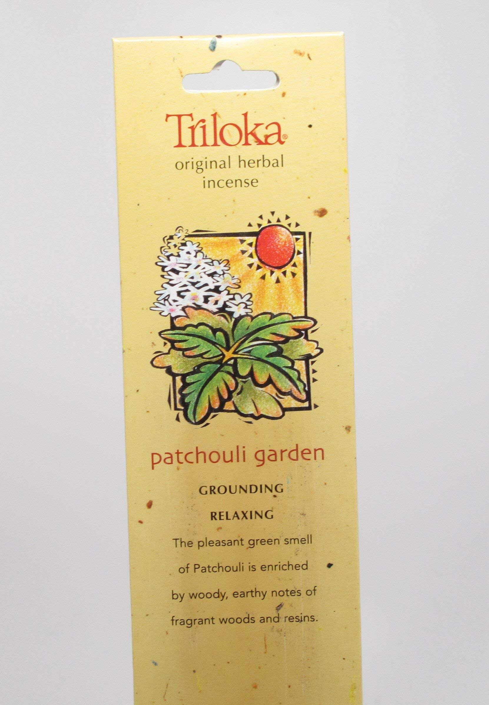Triloka Original Herbal Incense Patchouli Garden - 10 Sticks