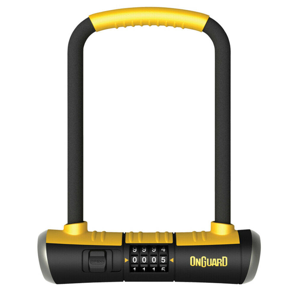 Onguard Bulldog Combo U-Lock - Black, Yellow, 4.5x9"