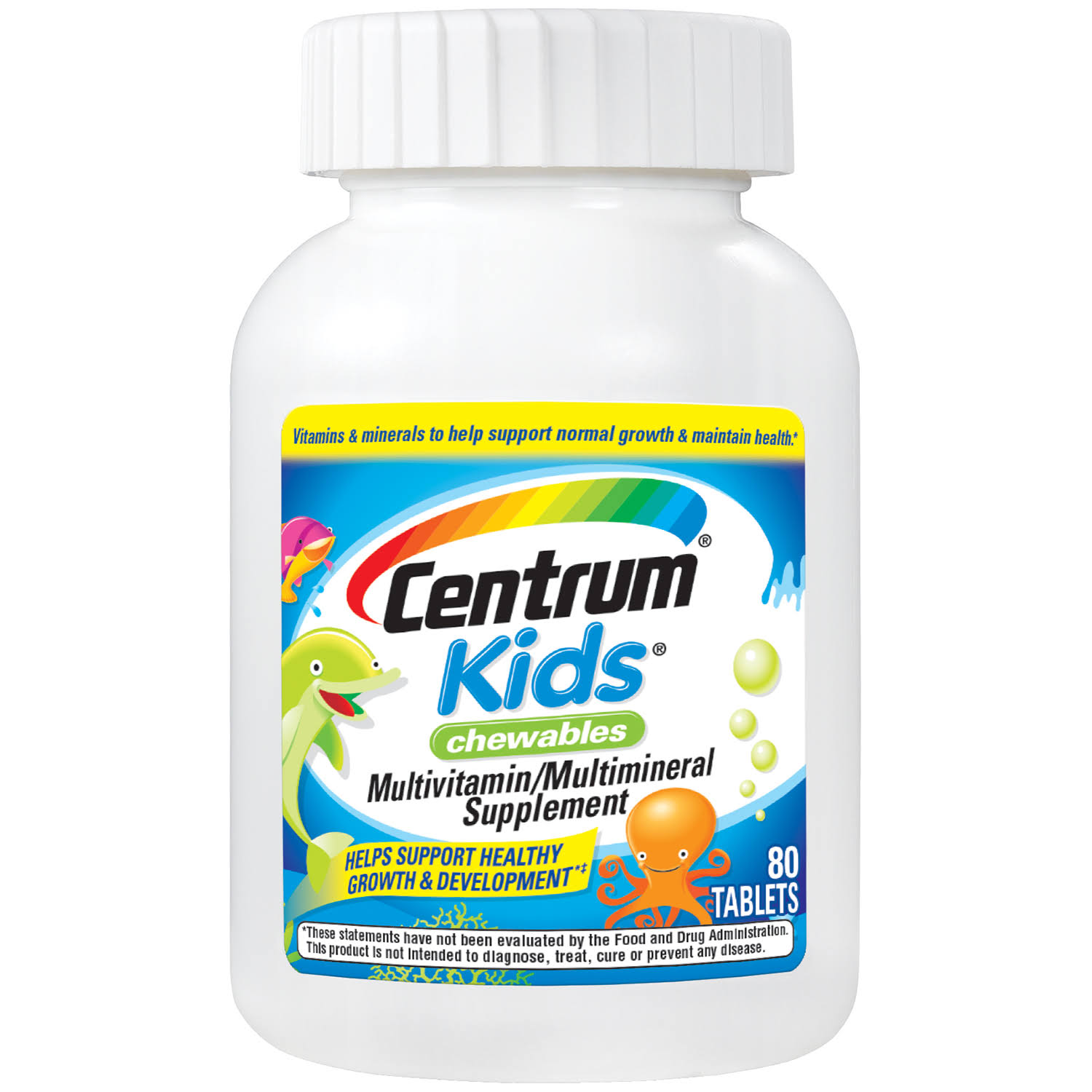 Centrum Kids Chewable Multivitamin And Multimineral Supplement - 80 Tablets