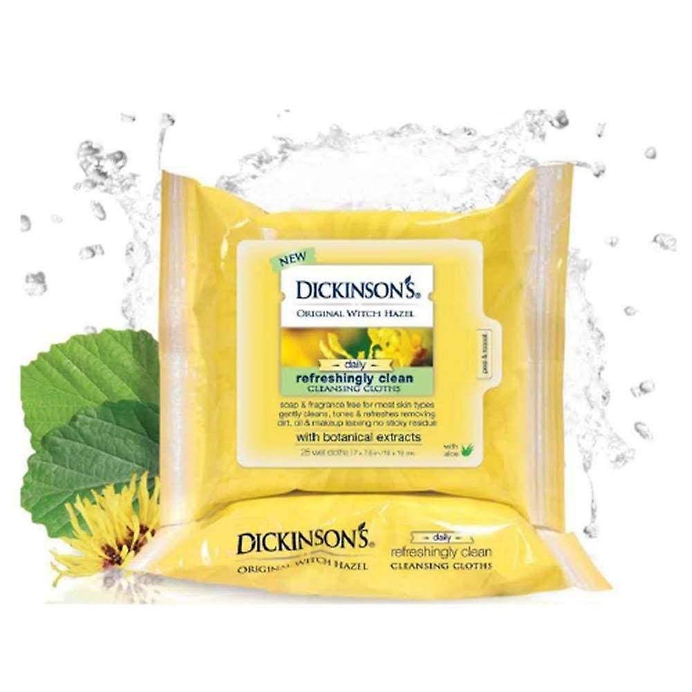 Dickinson's Original Witch Hazel Daily Refreshingly Clean Cleansing Cloths - 25 Cloths