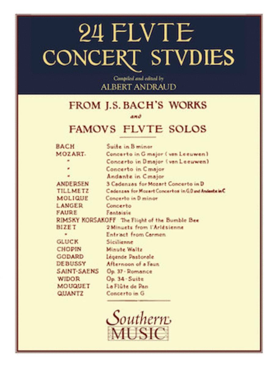 Hal Leonard 24 Flute Concert Studies Famous Flute Solos Music Sheet