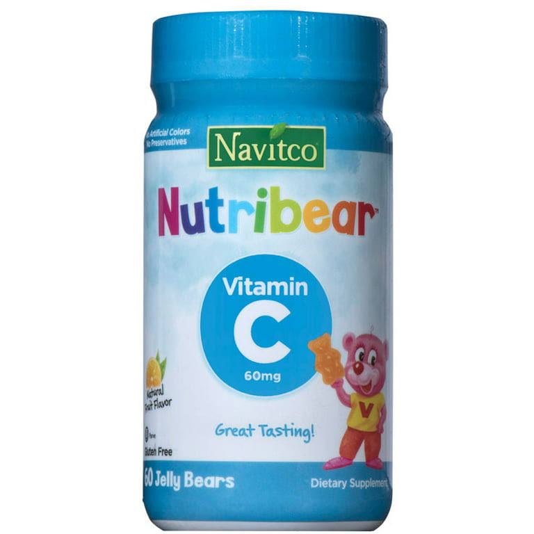 Navitco. Kosher Nutribear Vitamin C Great Tasting Jellies - 60 Bears
