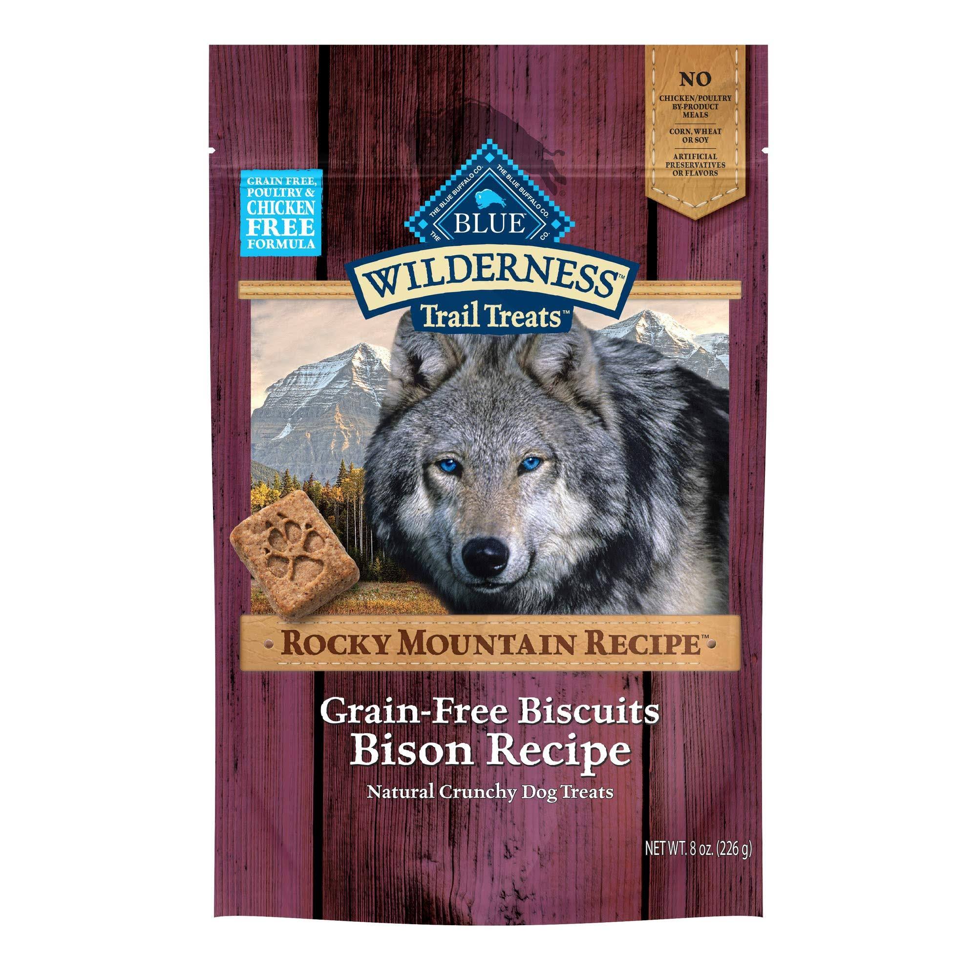 Blue Buffalo Wilderness Rocky Mountain Recipe Grain Bison Dog Biscuits - 8oz