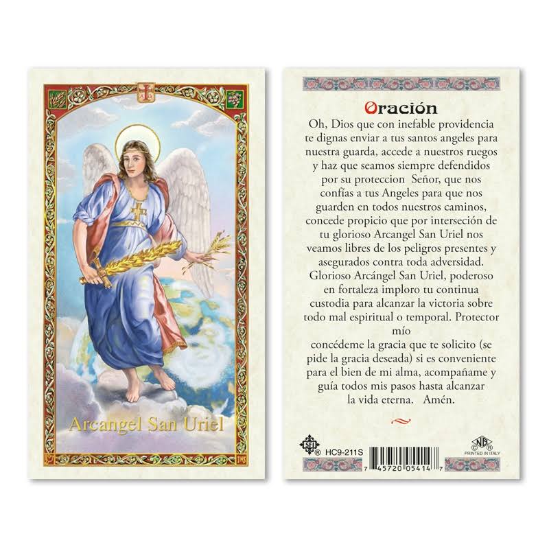 San Uriel Oracion - Holy Card