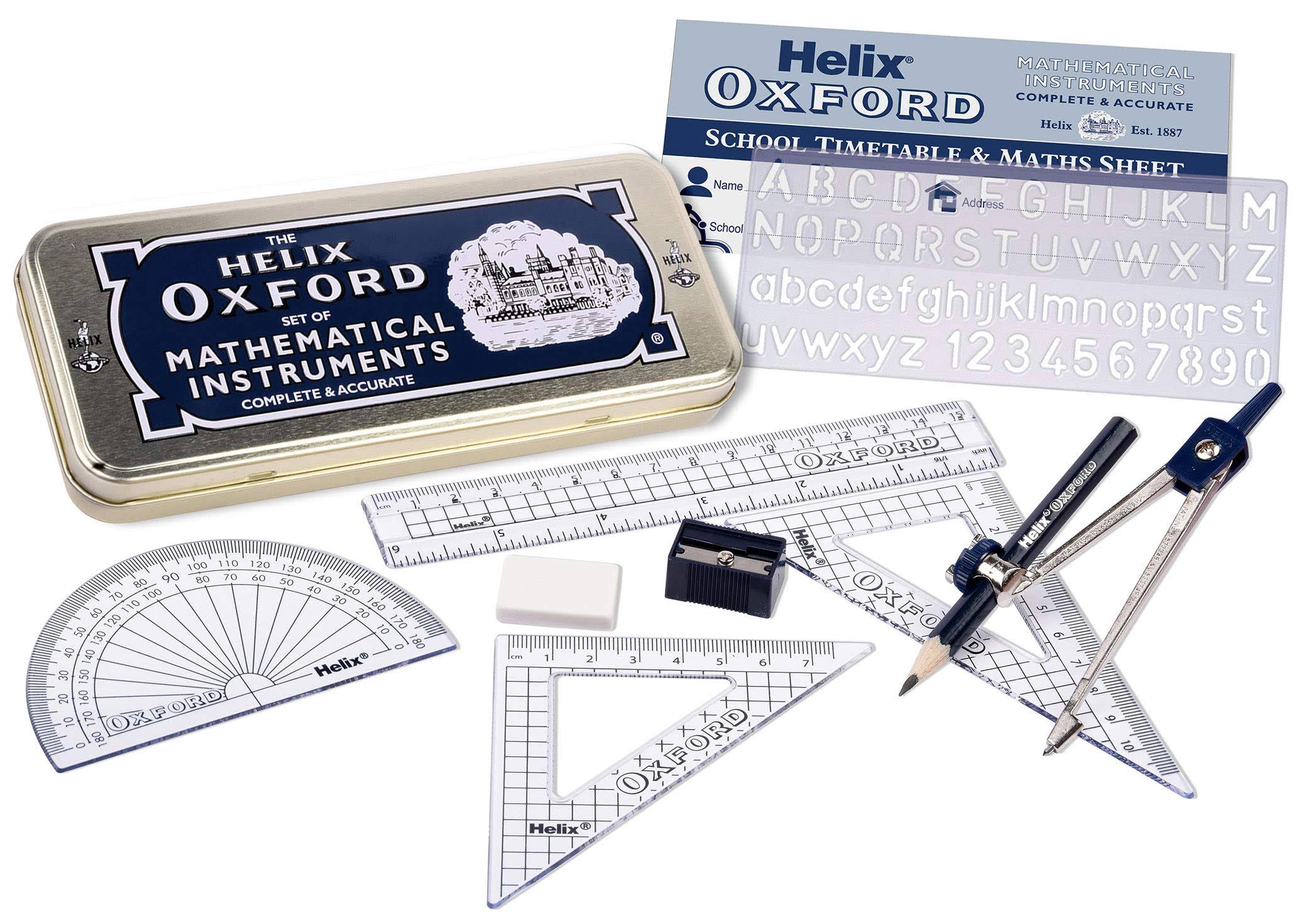Helix Oxford - Eraser, ruler, sharpener set