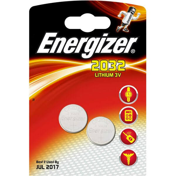 Energizer 2032 Lithium Coin Battery - 2pk