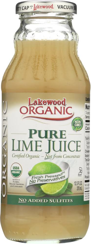 Lakewood: Organic Pure Juice Lime, 12.5 Oz