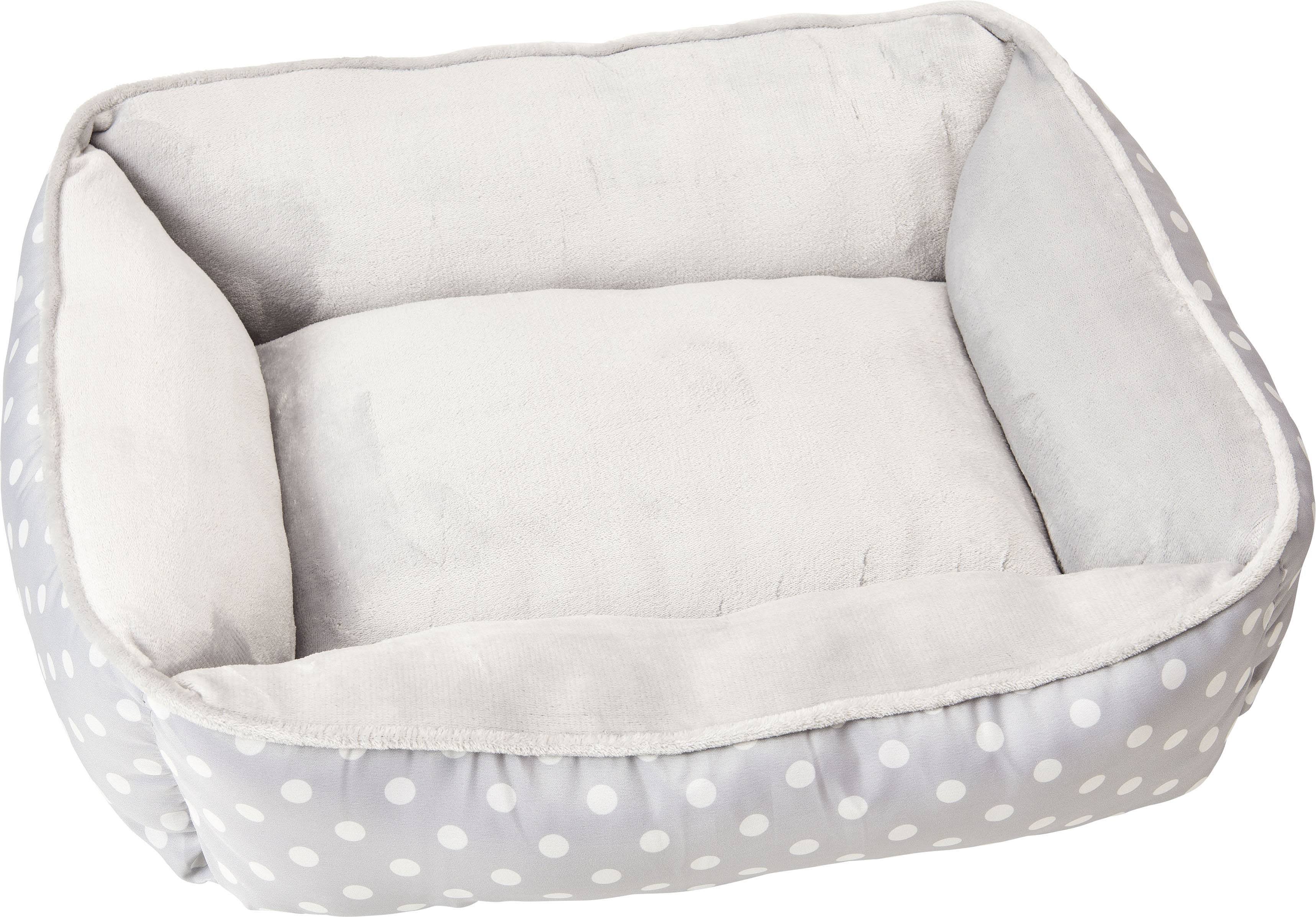 Cosmo Furbabies Polkadot Step in Dog Bed, Gray