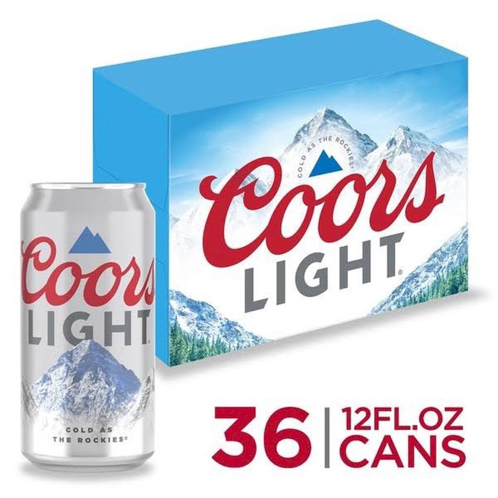 Coors Light Beer - 12 fl oz, x36