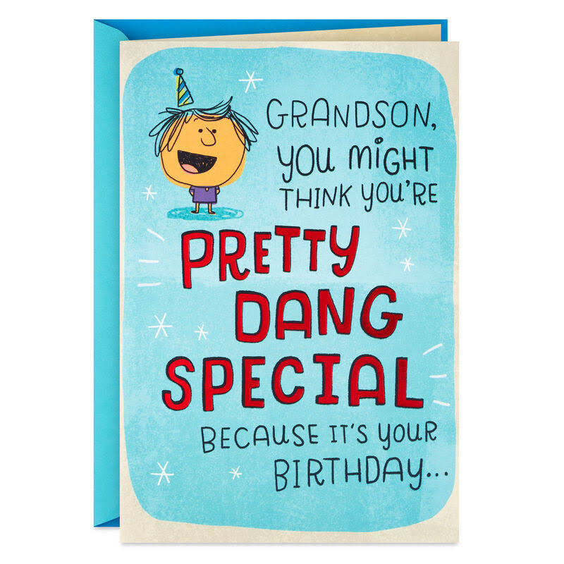 Hallmark Birthday Card, Pretty Dang Special Funny Pop-Up Birthday Card for Grandson