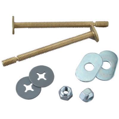 Master Plumber Toilet Flange Mounting Bolts - 3.5" Nuts Retainers