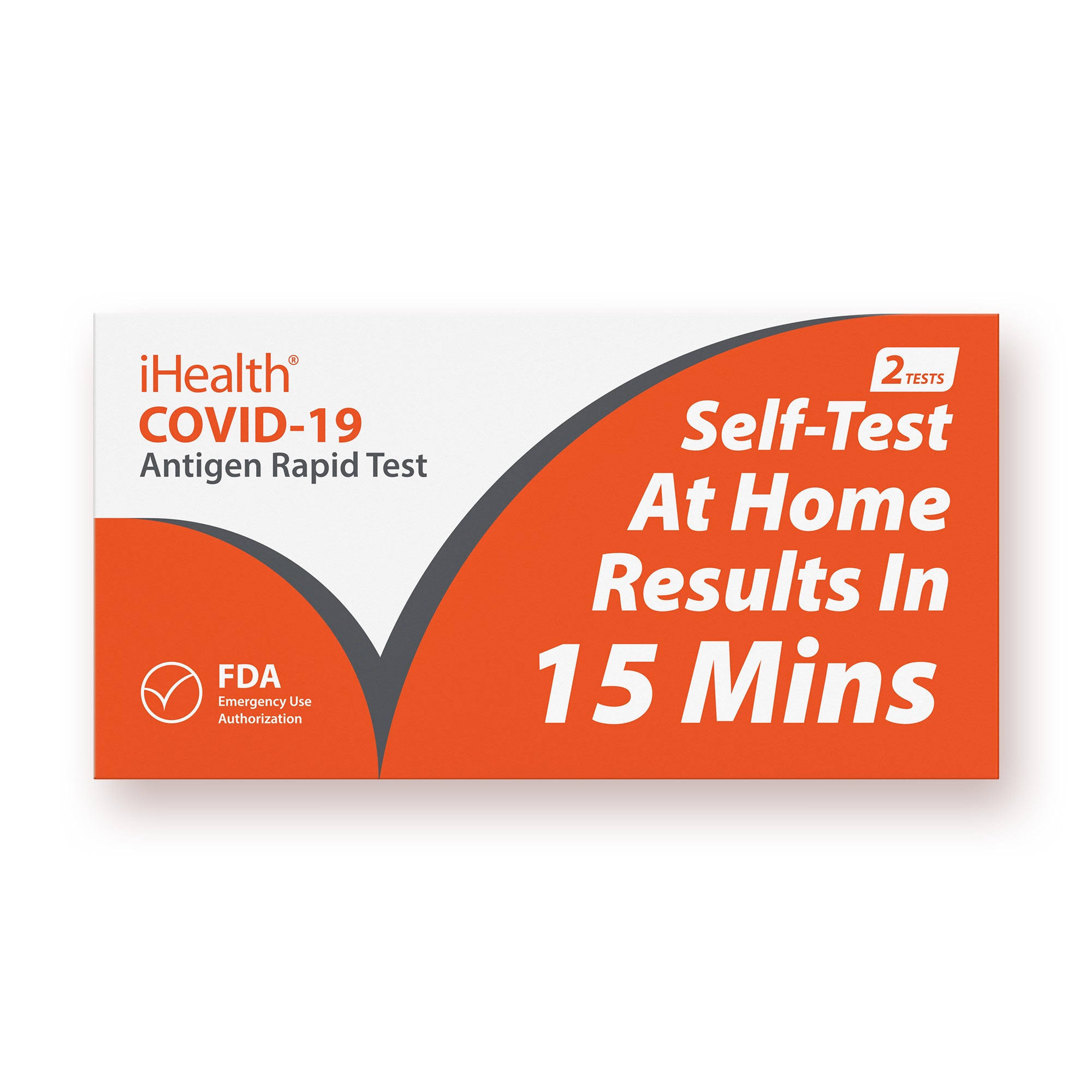iHealth COVID-19 Antigen Rapid Test,FDA EUA Authorized OTC at-Home Self Test, Results In 15 Minutes With Non-invasive Nasal Swab