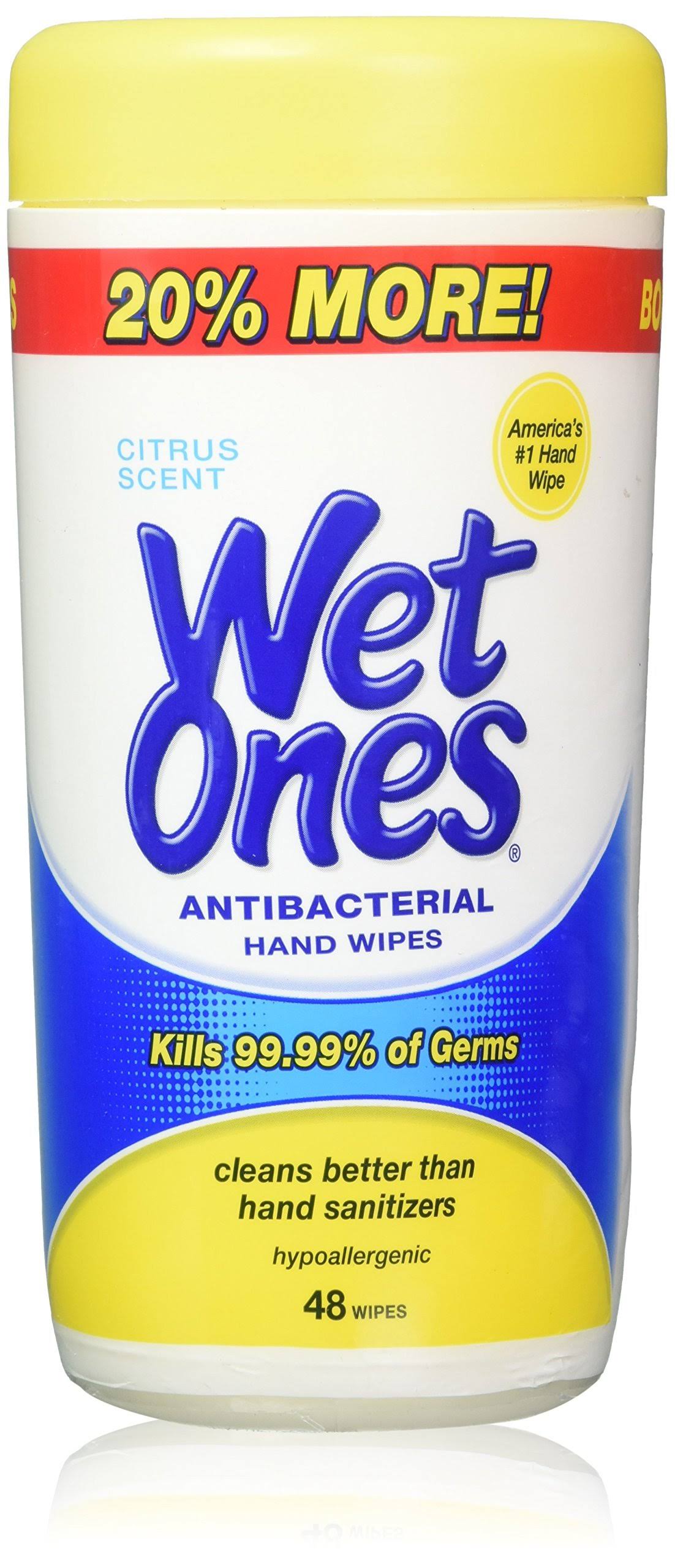 Wet Ones Limited Edition Antibacterial Hand Wipes - Citrus Scent, x40