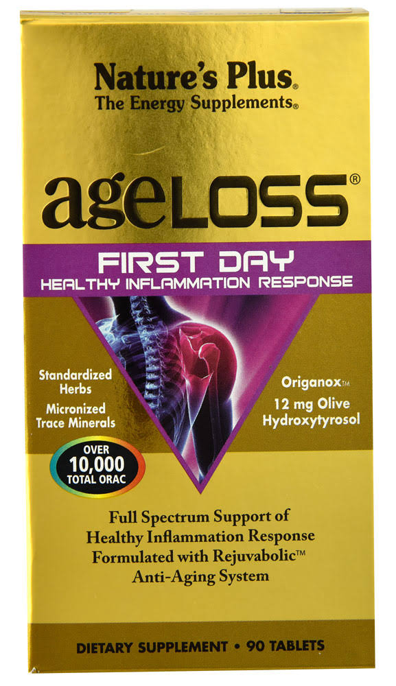 Natures Plus, AgeLoss First Day Healthy Inflammation Response - 90 Tablets