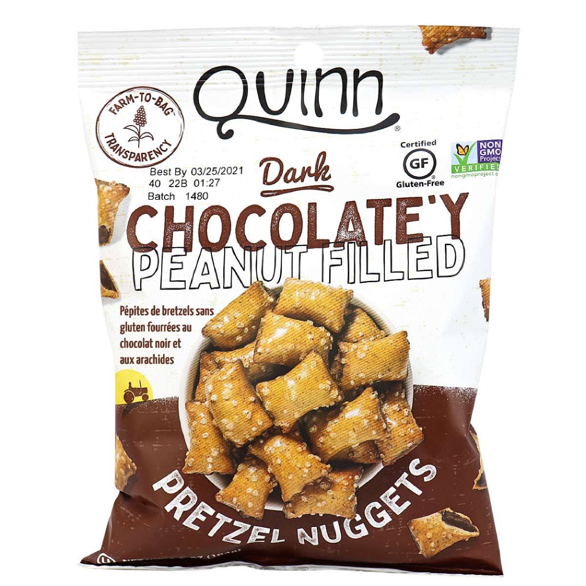 Quinn, Peanut Butter & Chocolate Filled Pretzels, 6.5 Ounce