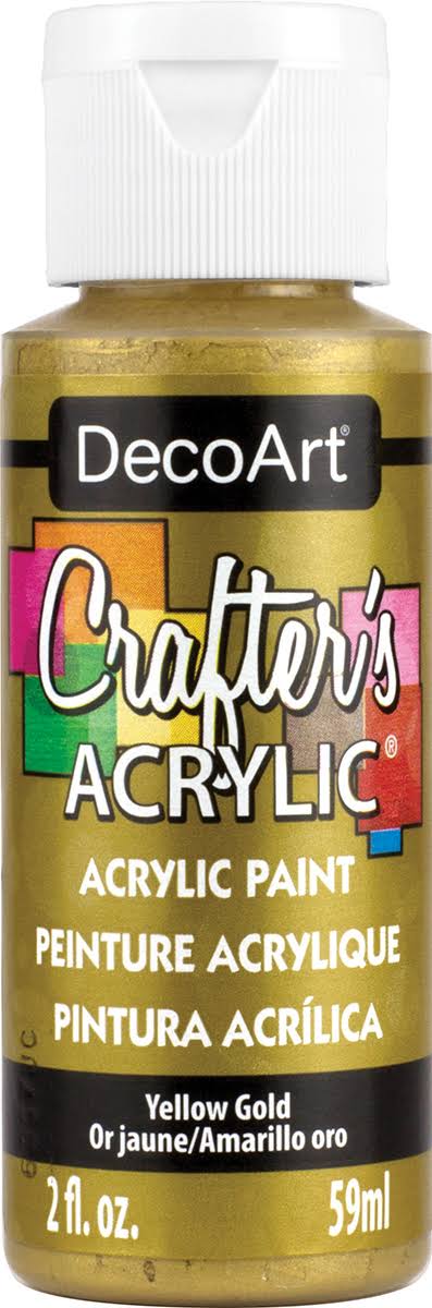 Crafter's Acrylic All-Purpose Acrylic Paint - Yellow Gold, 2oz