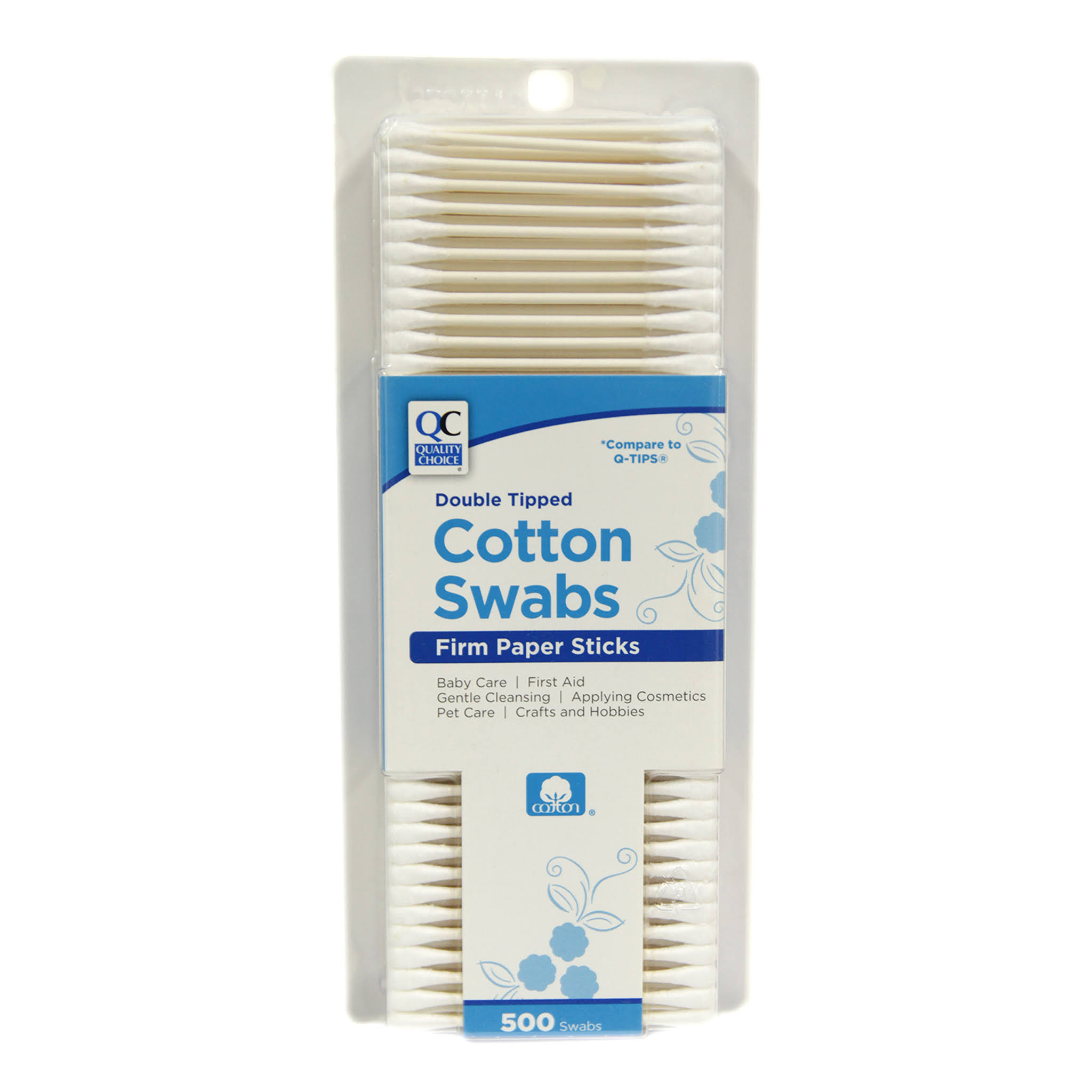 QC Cotton Swab 100% Cotton 500 ct