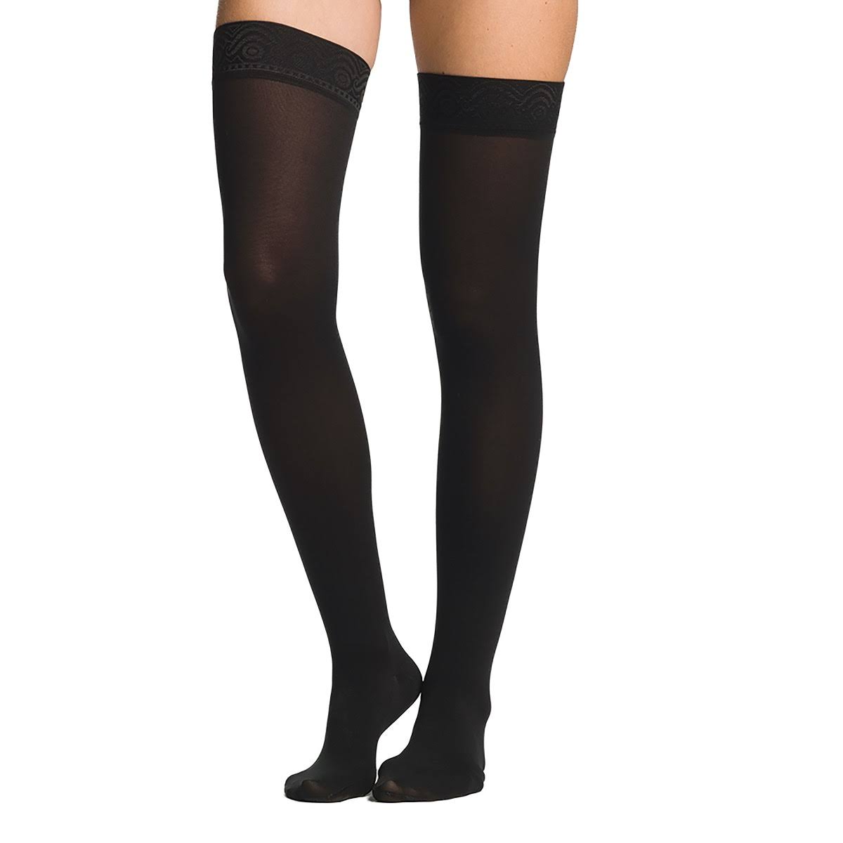 Sigvaris Select Comfort 862NMLW99 Women's Thigh - Black, 20-30 mmHg, Medium-Long