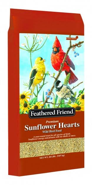 Feathered Friend Sunflower Hearts Wild Bird Food 20-Lb. Bag 14184