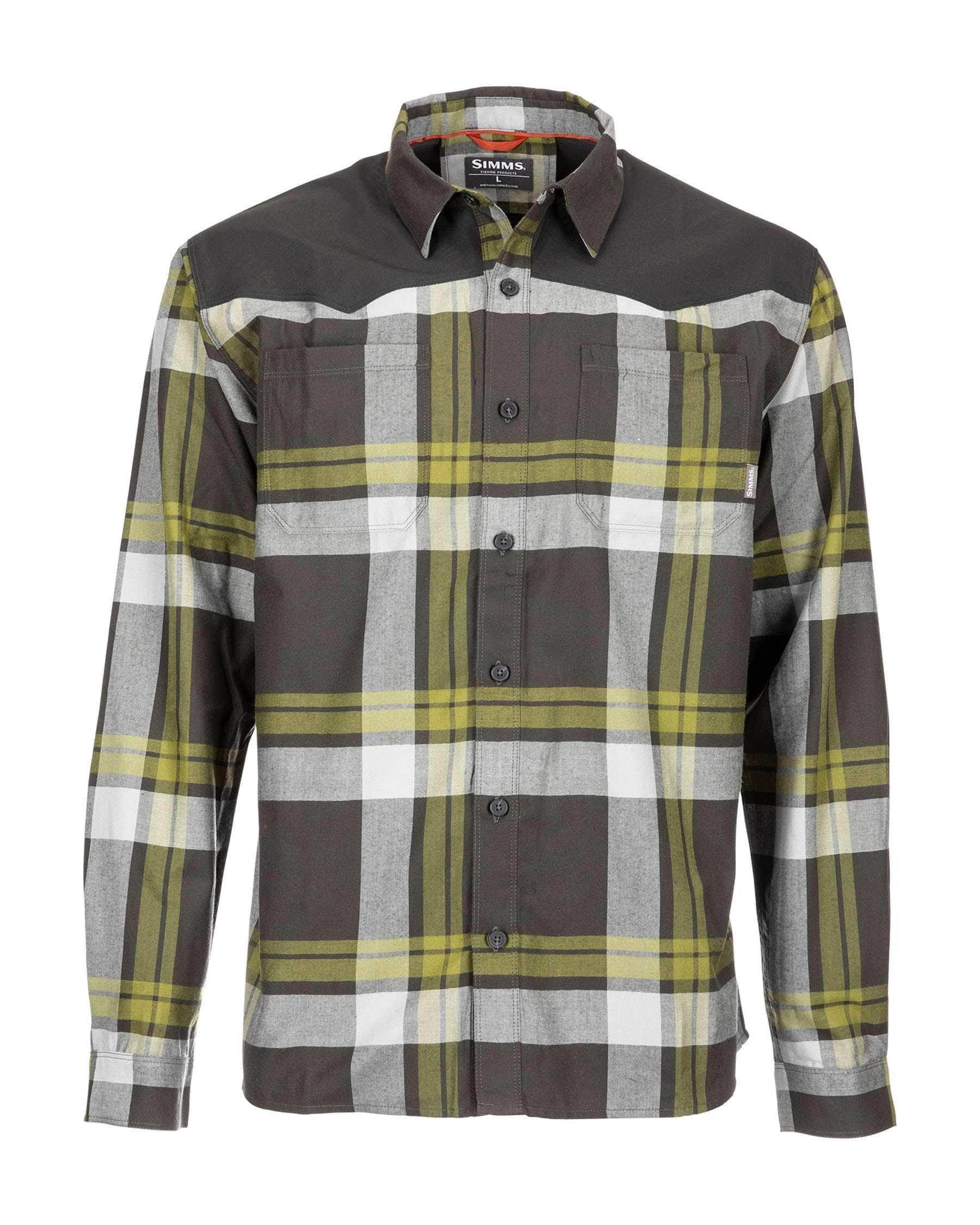 NWT Simms Men's Black's Ford Long Sleeve Flannel Shirt 