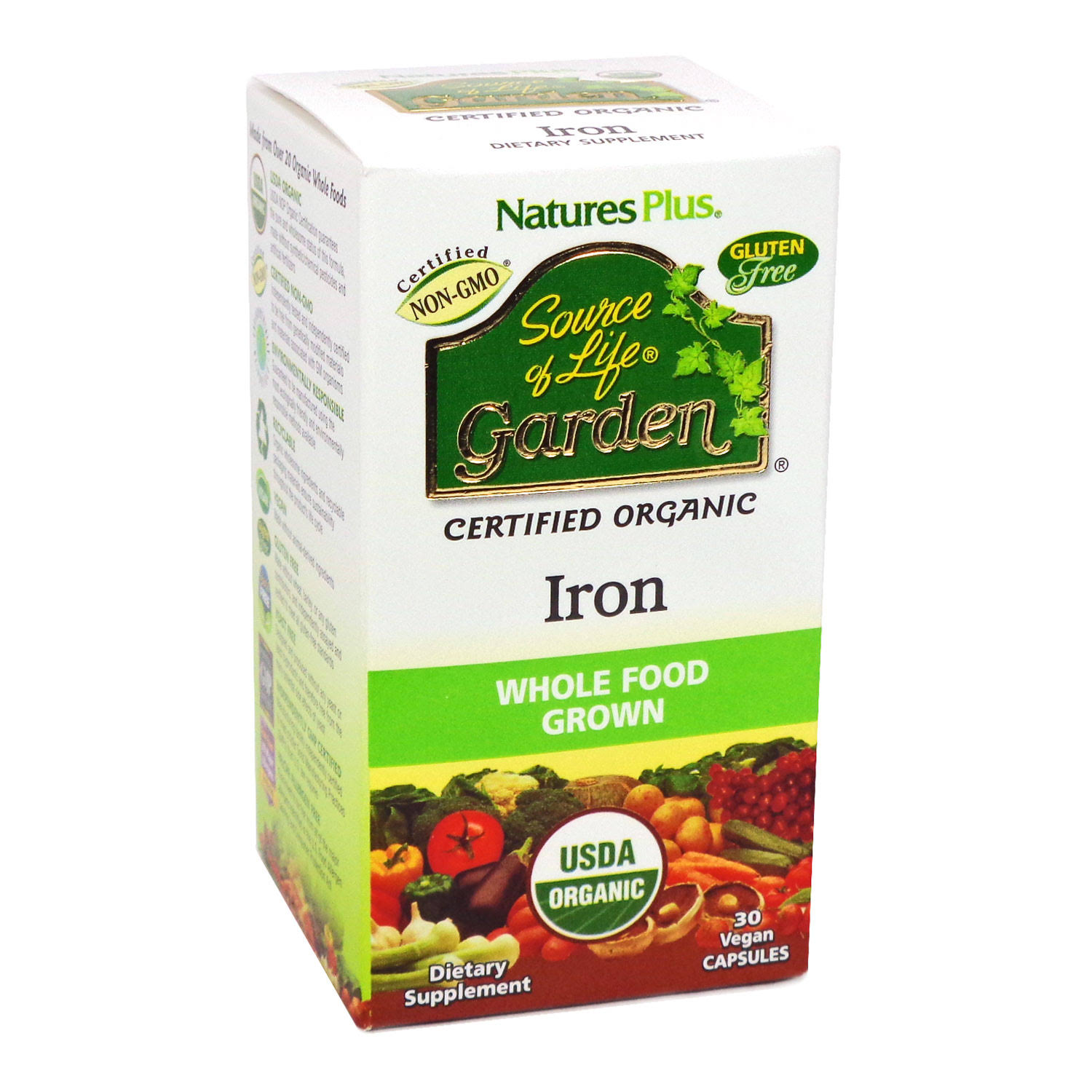 Nature's Plus Source of Life Garden Organic Iron Dietary Supplement - 30ct