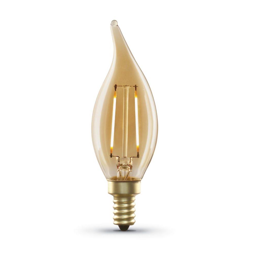 Feit Electric LED Light Bulb - Amber Glass, 2.5 Watts