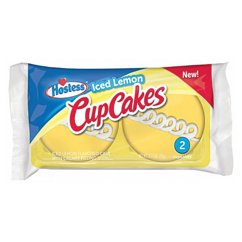 Hostess Iced Lemon Cupcakes 2 Pack 90g