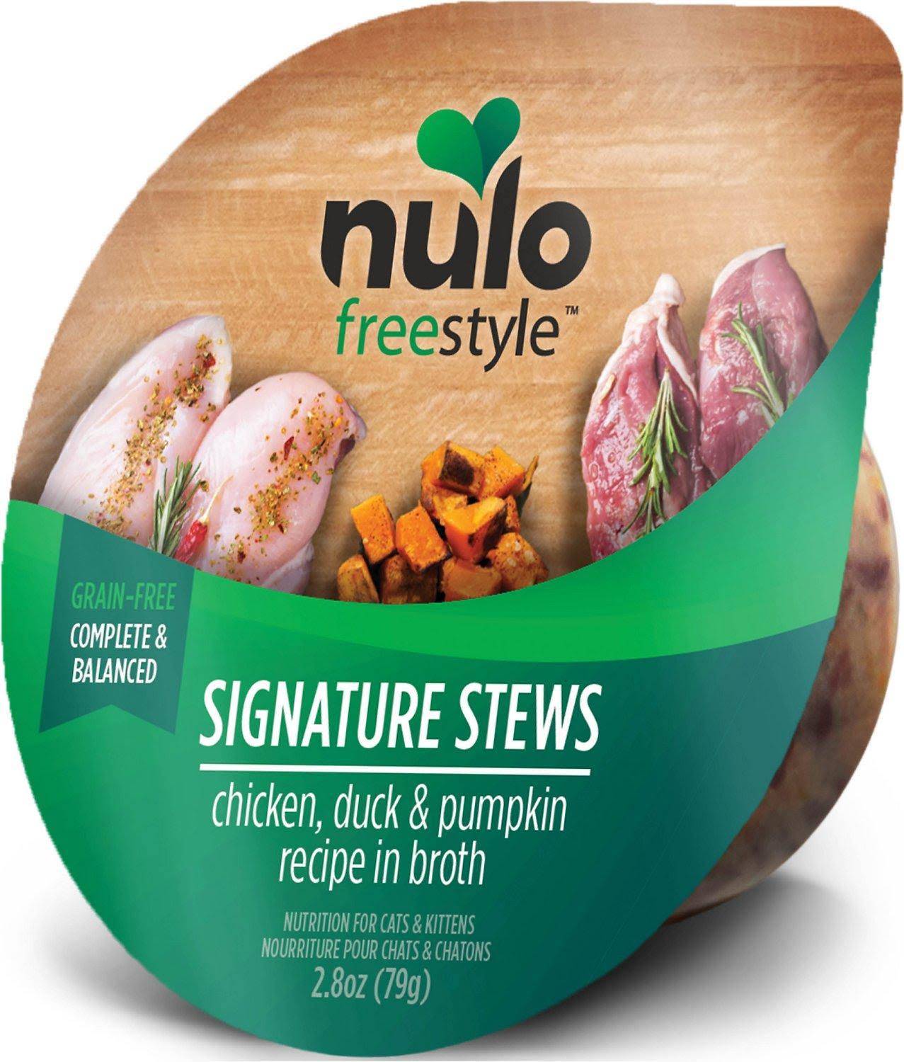 Nulo Freestyle Signature Stews Grain-Free Wet Cat Food 24ea/2.8 oz, Chicken & Duck & Pumpkin