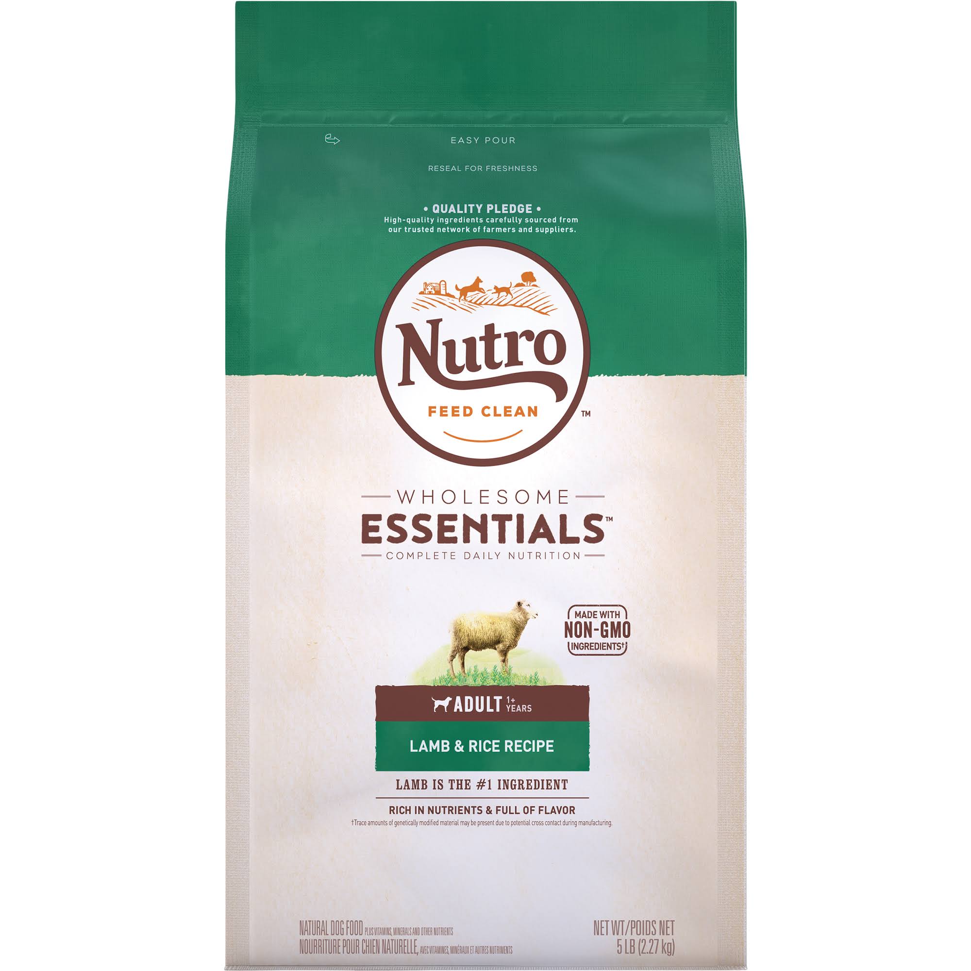 Nutro Adult Dog Food - 5lbs, Lamb and Rice