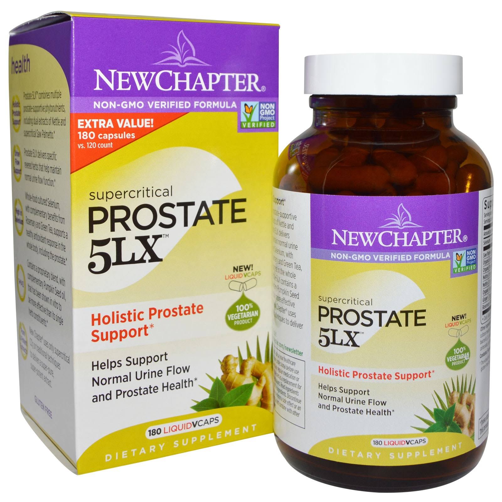 New Chapter Prostate 5lx Dietary Supplement - 180 Liquid Vcaps