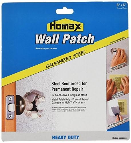 Homax Heavy Duty Self Adhesive Wall Repair Patch - 6in x 6in