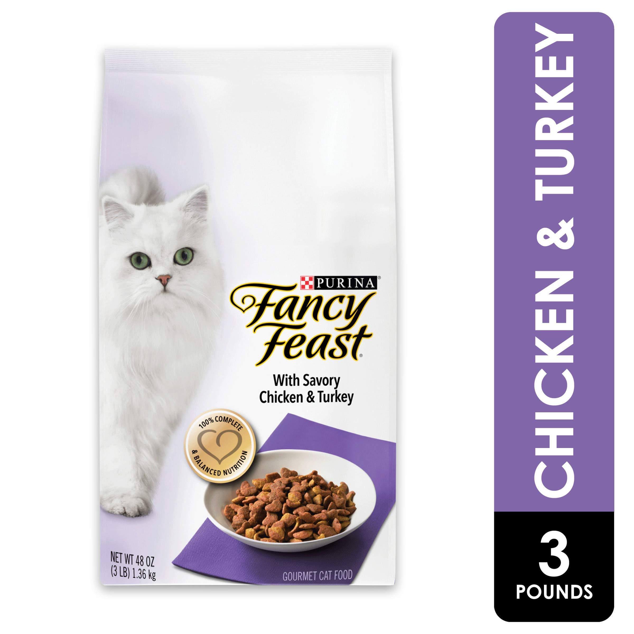 Fancy Feast Dry Cat Food - Savory Chicken and Turkey, 3lbs