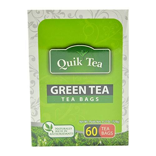 Quik Tea Green Tea with Lemon Teabags Made from Assam Teas All Natural