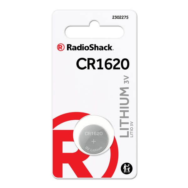 RadioShack Cr1620 3V Lithium Coin Cell Battery 2302275