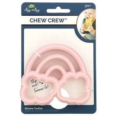 Itzy ritzy, Chew Crew, Silicone Teether, 3+ Months, Rainbow, 1 Teether