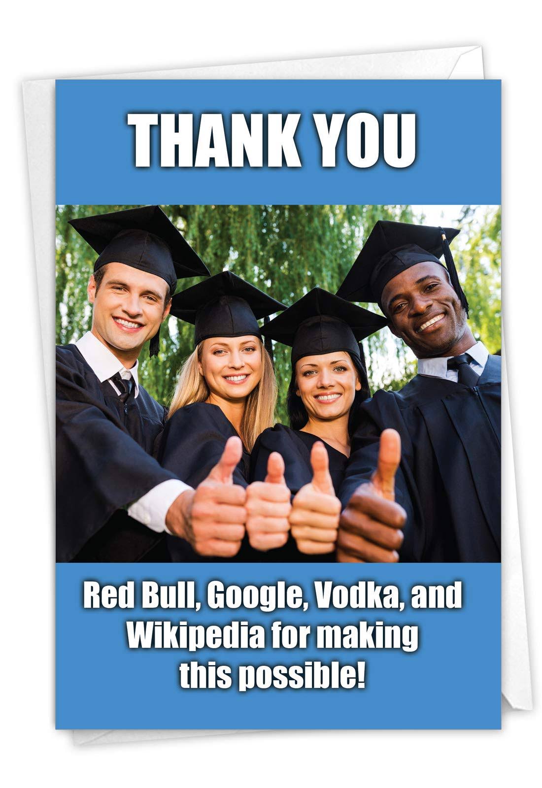Thankful Grads: Humorous Graduation Card, with Envelope. C3448GDG