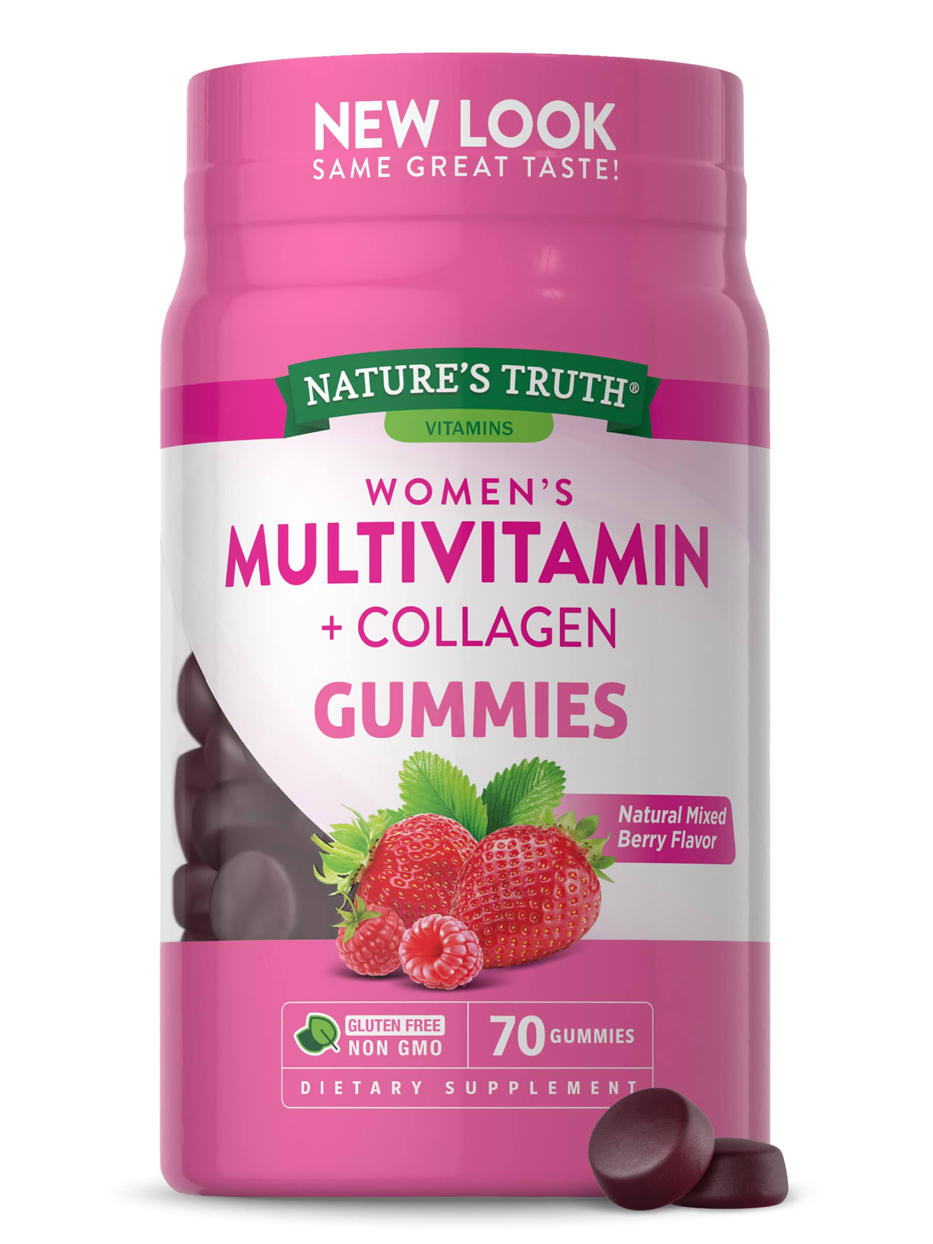 Nature's Truth Multivitamin + Collagen, Women's, Gummies, Natural Mixed Berry Flavor - 70 gummies