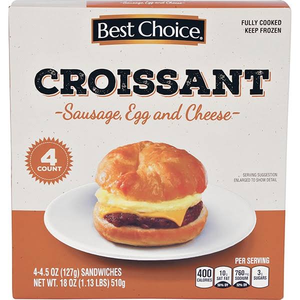 BC Sausage Egg & Cheese Croissant - 18.4 oz